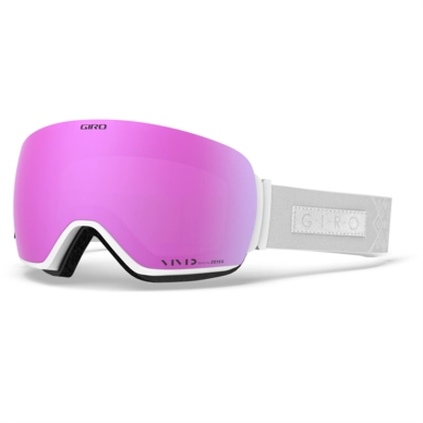 Masque de Ski Giro Lusi White Velvet Vivid Pink / Vivid Infrared