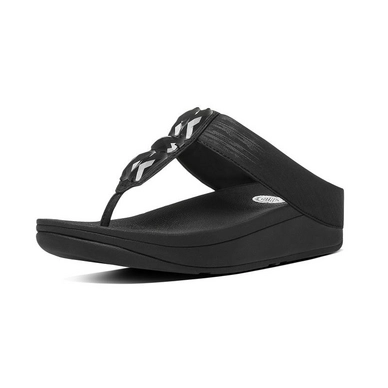 FitFlop Sweetie Toe-Post PU All Black