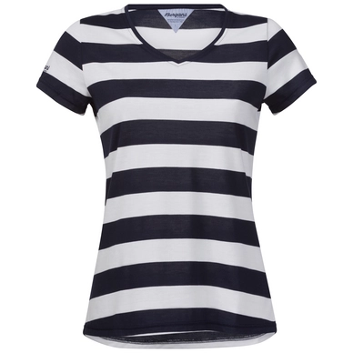 T-Shirt Bergans Bastoy Lady White Navy Striped Damen