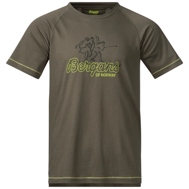 T-Shirt Bergans Homme Bergans Tee Green Mud Sprout Green Seaweed