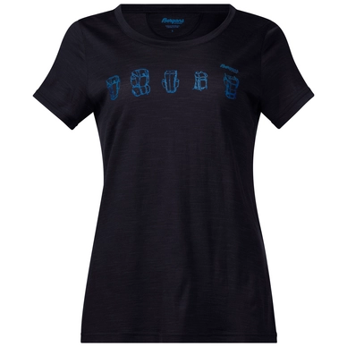 T-Shirt Bergans Women Backpack Wool Dark Navy Cloud Blue