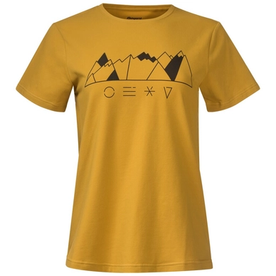 T-Shirt Bergans Femme Graphic Mustard Yellow