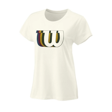 Tennisshirt Wilson Blur W Tech Tee Ivory Damen