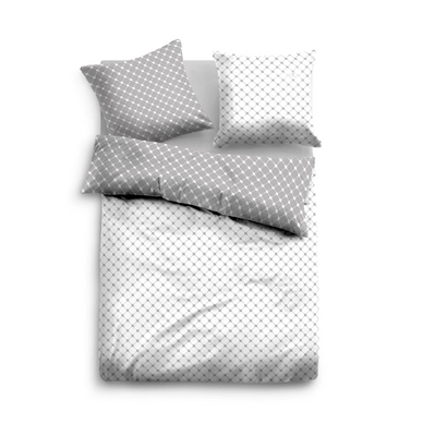Bettwäsche Tom Tailor Mako-Satin Dots Grau