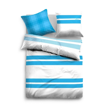 Bettwäsche Tom Tailor Mako-Satin Big Stripes Türkis