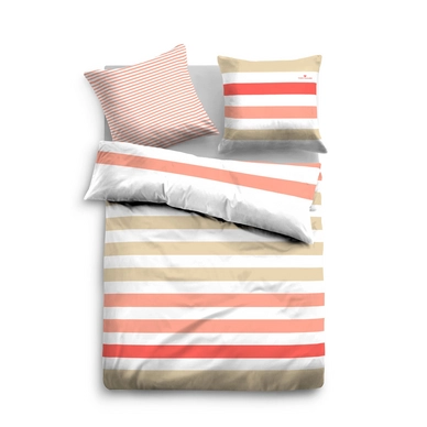 Bettwäsche Tom Tailor Mako-Satin Streifen Coral