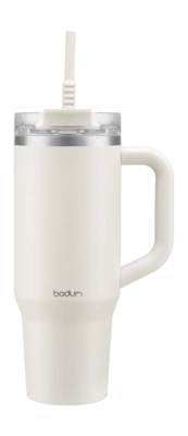 Travel Mug with Straw Bodum Travel Mug White 1.2L