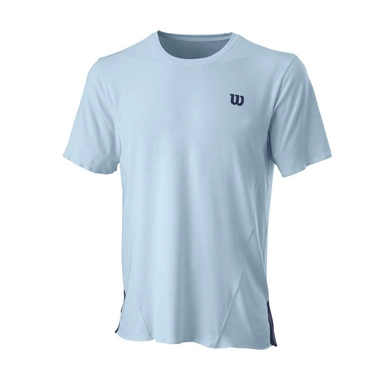 Tennisshirt Wilson UI Kaos Crew Glacier Blue White Herren