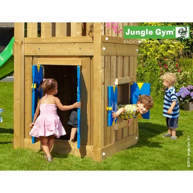 Speelset Jungle Gym Jungle Cottage + Playhouse 145 Rood