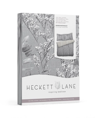 Dekbedovertrek Heckett & Lane Floris Katoen Grey Natural