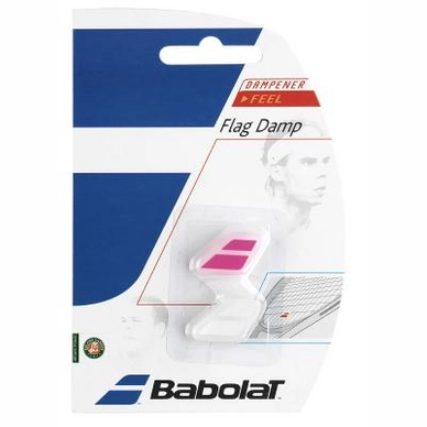 Racket Demper Babolat Flag Damp X2 White Pink