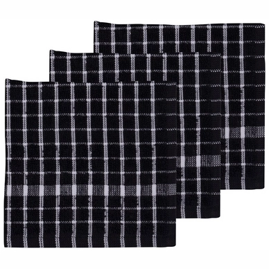 Keukendoek Södahl Simplicity Zwart (set van 3)