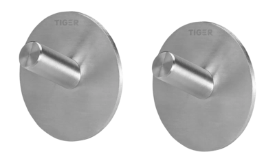 Handtuchhaken Tiger Rondo RVS (Satz von 2)
