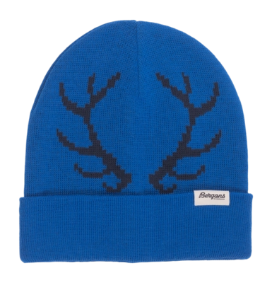 Bonnet Bergans Kids Antlers Beanie Space Blue/Navy Blue