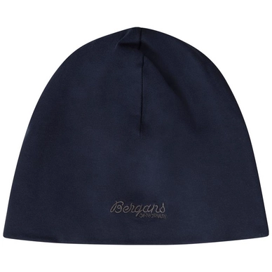Mütze Bergans Cotton Beanie Youth Kinder Navy Blue/Solid Dark Grey