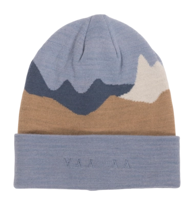 Bonnet Bergans Unisexe Vaagaa Fine Knit Wool Beanie Husky Blue/Warm Sand