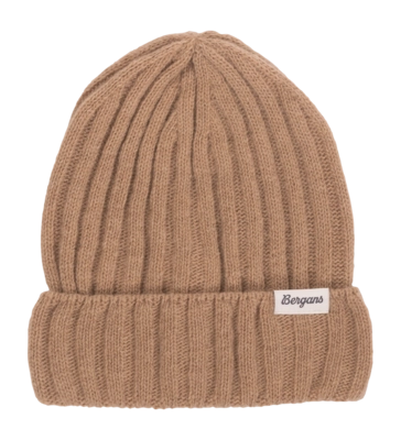 Muts Bergans Unisex Rabot Mount Rib Wool Beanie Warm Sand