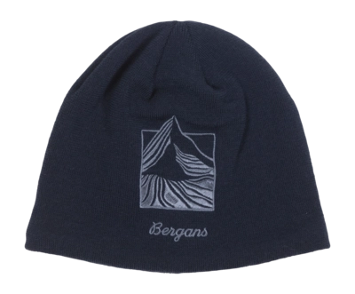 Beanie Bergans Unisex Rabot Fleece Lined Wool Beanie Navy Blue