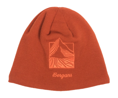 Beanie Bergans Unisex Rabot Fleece Lined Wool Beanie Lava