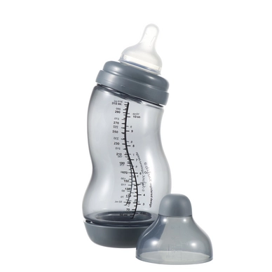 Babyfles Difrax Wide-S 310 ml Grijs
