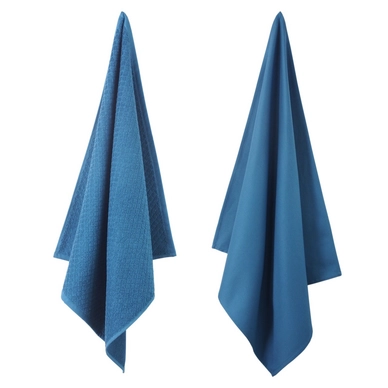 Kombiset Elias Solid Geschirrtuch & Teetuch Blau