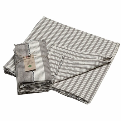 Fouta David Fussenegger Nizza Stripes Grey (2-Delig) - 150 x 90 cm