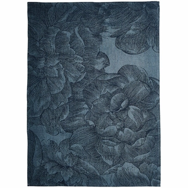 Theedoek Södahl Modern Rose China Blauw