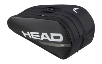 Tennistasche HEAD Tour Racquet Bag 9R Unisex Black White