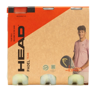 Balle de Padel HEAD Team 3B (3 x 3 Tube)