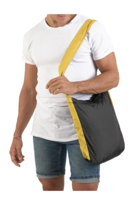Schoudertas Ticket To The Moon Eco Bag Small Dark Grey Dark Yellow