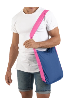 Schoudertas Ticket To The Moon Eco Bag Small Royal Blue Pink