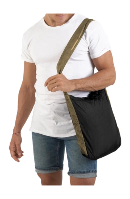 Schoudertas Ticket To The Moon Eco Bag Small Black Brown