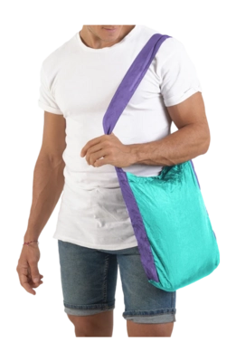 Schoudertas Ticket To The Moon Eco Bag Small Turquoise Purple