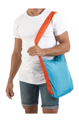 Schoudertas Ticket To The Moon Eco Bag Small Aqua Orange