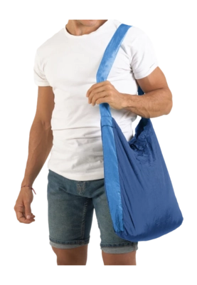 Schoudertas Ticket To The Moon Eco Bag Medium Royal Blue Light Blue