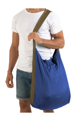 Schoudertas Ticket To The Moon Eco Bag Large Royal Blue Brown