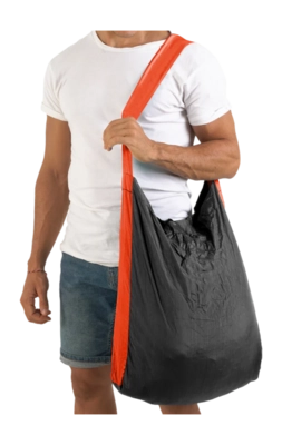 Schoudertas Ticket To The Moon Eco Bag Large Dark Grey Orange