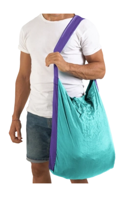 Schoudertas Ticket To The Moon Eco Bag Large Turquoise Purple