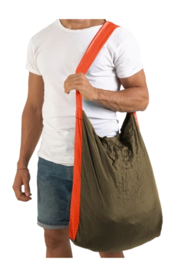 Schoudertas Ticket To The Moon Eco Bag Large Brown Orange