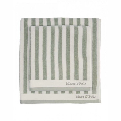 Serviette de Bain Marc O'Polo Classic Stripe Green Off White