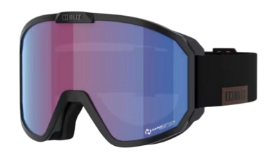 Masque de Ski Bliz Rave Black-Blanc Logo / Violet/Blue