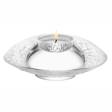 Theelichthouder Orrefors Discus Frosted