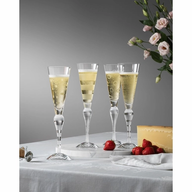 Champagneglas Orrefors Clown Cirkels Mat 200 ml