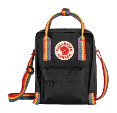 Shoulder Bag Fjällräven Kånken Rainbow Sling Black Rainbow Pattern