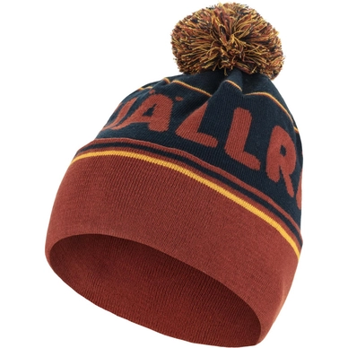 Beanie Hat Fjällräven Unisex Pom Beanie Autumn Leaf Dark Navy