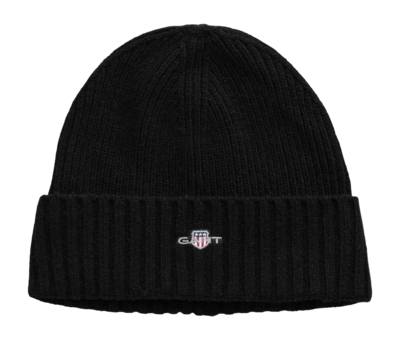 Muts GANT Unisex Shield Wool Beanie Black