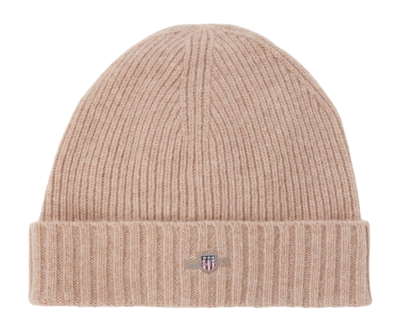 Muts GANT Unisex Shield Wool Beanie Dry Sand