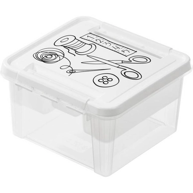 Aufbewahrungsbox Orthex SmartStore Deco 12 Sewing White