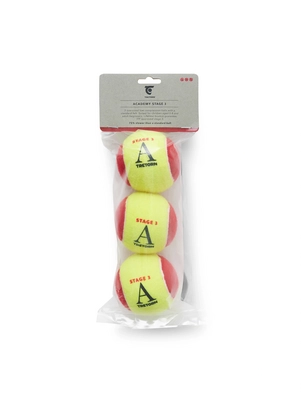 Tennis Ball Tretorn Academy Red Felt 3 Pack 2025 (Box 24x3)