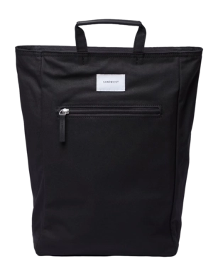 Rugzak Sandqvist Tony Black With Black Leather 24
